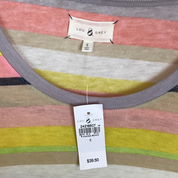 Lou & Grey Yellow Striped Warming Long Sleeve Tee - Picture 5 of 7